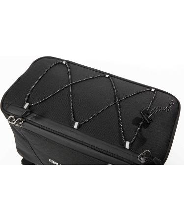 Insulated Bicycle Rack Rear Carrier Bag | 11L Capacity | Reflective MTB Pannier Shoulder Bag with Rain Cover - Black - Buy Online on GoSupps.com