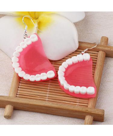 BAUNA Dental Teeth Earrings Funny 3D Tooth Model Medical Hygienist Dentist Gift for Dental Assistant (Dental Teeth Earrings) - Buy Online on GoSupps.com