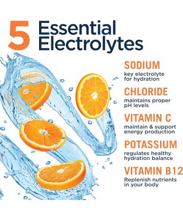 Vitamin Hydrate Electrolyte Drink Mix - Super Hydration Boost Stamina & Fight Fatigue 0 Sugar Orange Blast - 10 Stick Packs - Buy Online on GoSupps.com