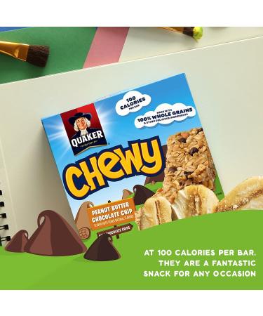 Quaker Chewy Granola Bars Peanut Butter Chocolate Chip 8 Bars Per Box (Pack of 6) - Buy Online on GoSupps.com