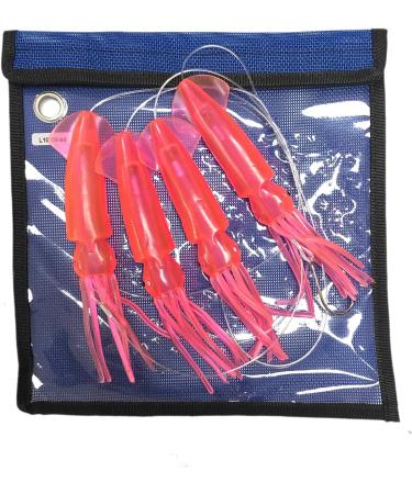 EatMyTackle 6 Squid Daisy Chain | 6ft Saltwater Fishing Teaser - Hot Pink - Buy Online on GoSupps.com
