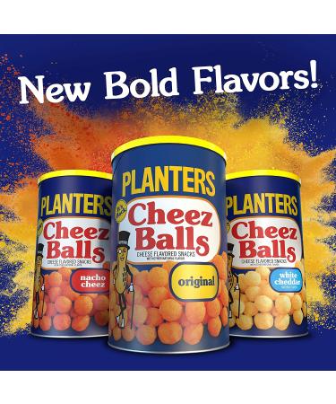 Planters Original Cheez Balls - 2.75 oz Canister | Cheese Flavored Snacks - Buy Online on GoSupps.com