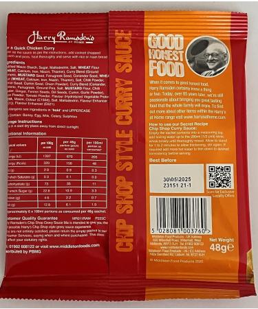 Harry Ramsden's Chip Shop Curry Sauce Sachets 12 x 48g - Authentic British Flavor for Home Cooking - Buy Online on GoSupps.com