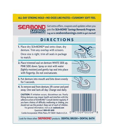 How To Use Sea-Bond Denture Adhesive Seals / Review Sea-Bond Deture  Adhesive Seals 