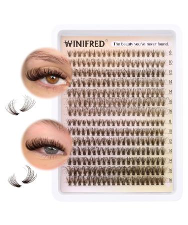 Buy Winifred Brown Lash Clusters - Fluffy Individual Lashes & Natural Eyelash Extensions 8-16mm - 30D+40D Wispy Mink Cluster Lashes for DIY Glam - Buy Online on GoSupps.com