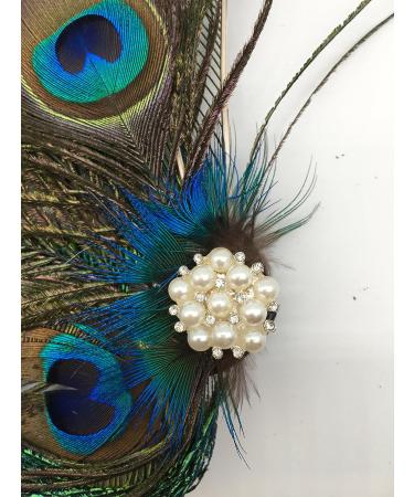 Peacock Feather Hair Clip - Retro Wedding Carnival Party Hairpin for Women and Girls - Buy Online on GoSupps.com
