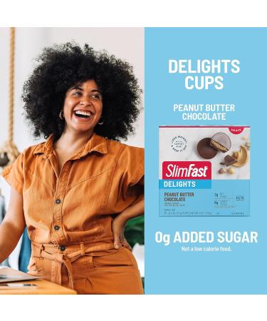 SlimFast Delights Peanut Butter Chocolate Snack Cups - 10 Count | Low-Calorie Snacks for Weight Loss | Shop Internationally - Buy Online on GoSupps.com