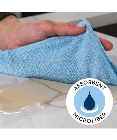 S&T INC. Microfiber Cleaning Cloth 100 Pack - Reusable, Lint Free Towels for Home and Car - Light Blue, 11.5x11.5 - Buy Online on GoSupps.com