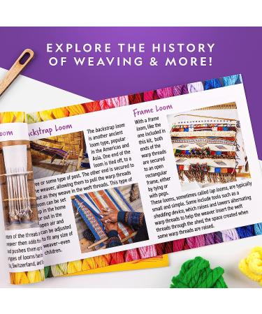 NATIONAL GEOGRAPHIC Kids Weaving Kit - Fun Wooden Loom with Yarn & 3 Designs for Easy Weaving - Child Arts and Crafts Set - Buy Online on GoSupps.com