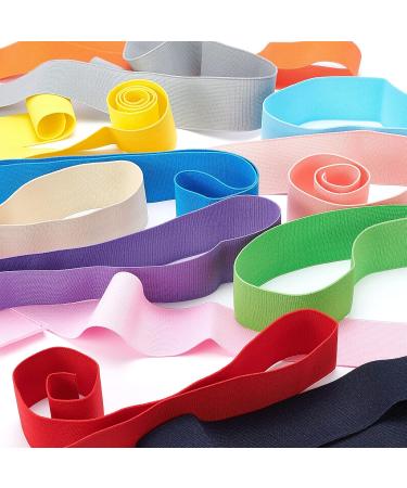 BENECREAT 13 Yards Flat Elastic Bands - 50mm Wide 12 Colors for Sewing Dress & Wig Bands - International Shipping Available - Buy Online on GoSupps.com