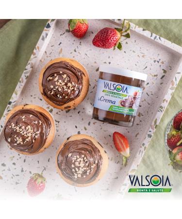 Valsoia - Vegetable cream with hazelnuts 100% vegetable rich in fiber gluten free and palm oil of course lactose free also ideal for vegans vegetarians and celiacs 4 packs of 200g - Buy Online on GoSupps.com