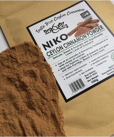 NIKO Ceylon Tea New Addition NIKO Ceylon Cinnamon Powder- Delicate Sweet & Aromatic / No GMOs & Additives / Direct from Plantation/ True Sri Lankan Cinnamon (200g) 200 g (Pack of 1)