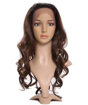 WIG ME UP RGF-5547-LF-OP2/430 Women's Lace Front Wig - Dark Brown Red Balayage Mix Long Wavy Hair - Buy Online on GoSupps.com