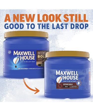 Maxwell House Intense Bold Dark Roast Ground Coffee - 26.7 oz Canister - Buy Online on GoSupps.com