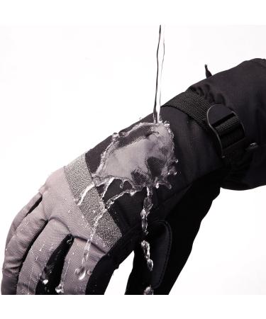 Kineed Women's Ski Gloves - Touchscreen Waterproof Winter Snowboard Gloves Windproof & Warm with 3M Thinsulate - Gray M - Buy Online on GoSupps.com