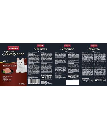 Animonda Adult Cat Wet Food - Multi-Meat Cocktail 6 x 100g | Premium International Shipping - Buy Online on GoSupps.com