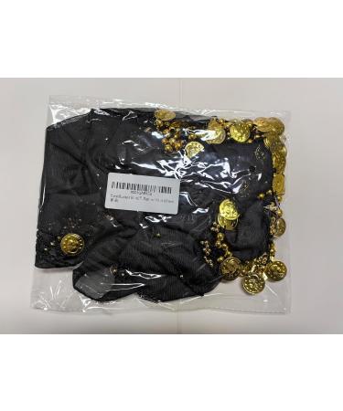 Buy Women's Belly Dance Belt with Coins | Chiffon Hip Cloth & Costume - Black | Perfect for Dance & Performance - Buy Online on GoSupps.com