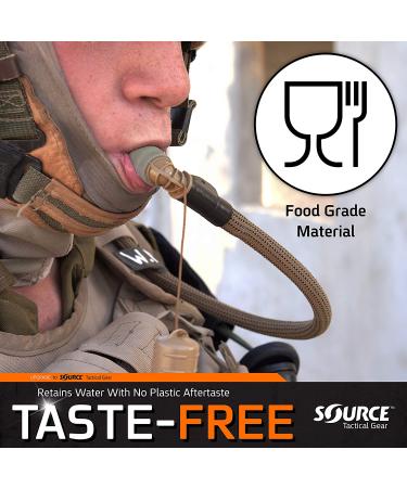 SOURCE Outdoor Helix Valve Kit - High-Flow Bite Valve for Full Flow - QMT Quick Connect Mechanism - Dirt Shield - Coyote - Buy Online on GoSupps.com