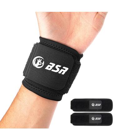 2 Pack Carpal Tunnel Wrist Brace for Women and Men: Wrist Wraps for Fitness | Wrist Support Prevention Wrist Pain, Sprains, Sports Injuries | Adjustable Wrist Strap, Suitable for Various Wrist Sizes Black