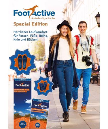 Footactive Double Boomer - Supportive Heel & Foot Comfort - Stable Running - 2 Pairs (44/46 EU) - Blue/White - International Shipping - Buy Online on GoSupps.com