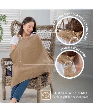 Comfy Cubs Cedar Muslin Nursing Cover - Soft & Breathable Cotton Breastfeeding Apron for Mom - Buy Online on GoSupps.com