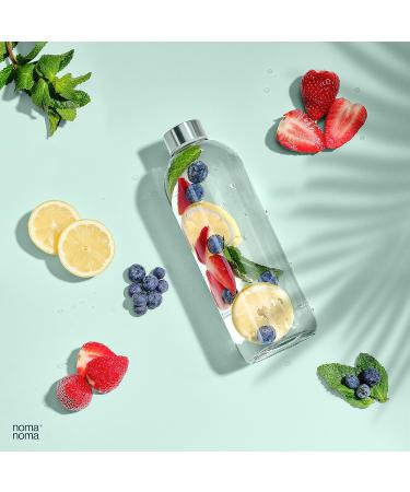 Buy Noma 1L Glass Bottle with Neoprene Cover - Durable Sports & Outdoor Water Bottle | Available in 500ml & 1000ml - Perfect for Office & School - Buy Online on GoSupps.com