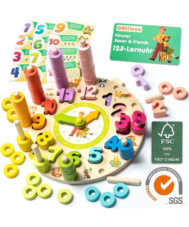 F rster Xaver 2-in-1 Learning Watch | Montessori & Waldorf Toys for 3+ | Educational Wooden Sorting Games - Buy Online on GoSupps.com