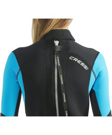 Cressi Ladies' Ultraspan Scuba Diving Wetsuit - Morea Design, Black/Aquamarine, Medium, Premium Material, Quality Since 1946 - Buy Online on GoSupps.com