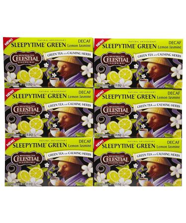 Celestial Seasonings Sleepytime Green Lemon Jasmine Decaf Tea - 20 Bags (1.1 oz) | Soothing Herbal Blend - Buy Online on GoSupps.com