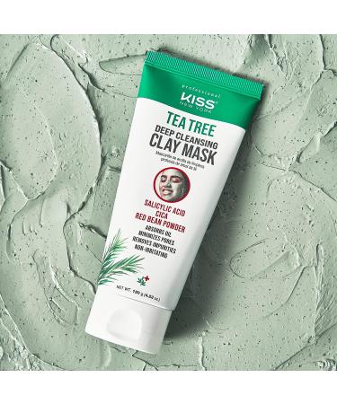 Kiss New York Tea Tree Deep Cleansing Clay Mask 4.23 oz - Korean Skin Care for Pores, Oil Control, and Impurity Removal - Buy Online on GoSupps.com
