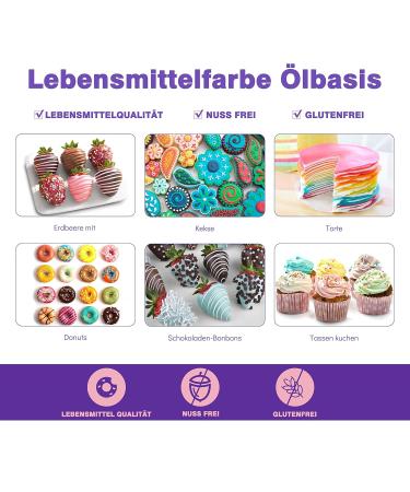 Buy Ercorart Fat-Soluble Food Coloring - 10 Highly Concentrated Oil-Based Colors for Chocolate Icing & More - 6ml Each - International Shipping Available - Buy Online on GoSupps.com