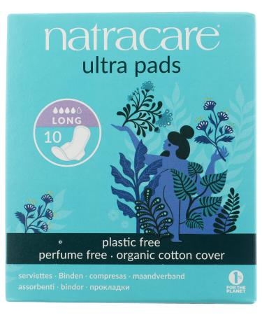 Natracare Natural Ultra Long Pads with Wings 10 Pcs Pack of 1