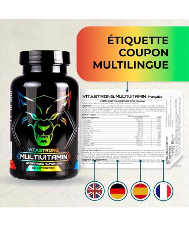 Complete Multivitamins | Vitastrong Vitamin C E B1 B2 B6 D A K B12 Biotin | 100% Natural and Pure | 13 High Dose Vitamins | Made in Italy - Buy Online on GoSupps.com