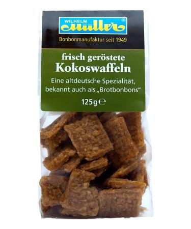 Freshly roasted coconut waffles (1 bag) Coconut waffles 125 g (1 pack)