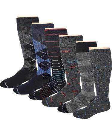 Dr. Motion Men 6-Pack Compression Knee High Socks - Assorted Designs - Buy Online on GoSupps.com