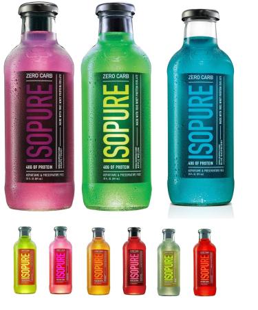 Nature's Best Isopure Protein Drink 100% Whey Protein Isolate Zero Carb Keto Friendly Ready-to-Drink One of each Flavor Variety 20-Ounce/9 Bottles