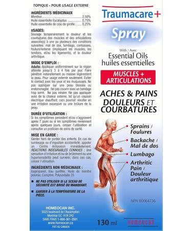 HOMEOCAN Traumacare+ Spray 130 ML - Fast-Acting Relief for Pain and Inflammation - Buy Online on GoSupps.com