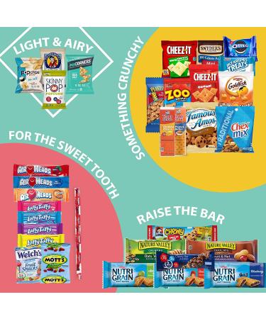 Snack Box Variety Pack Care Package (100 Count) - College Graduation 2022 Gift Basket | Summer Camp Box with Candies, Chips, Cookies | Birthday Sweet Treats for Adults, Kids, Teens, Boys, Girls - Buy Online on GoSupps.com