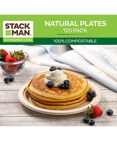 125-Pack 100% Compostable 12 oz. Paper Bowls | Eco-Friendly Biodegradable Bagasse | Heavy-Duty Natural Disposable Bowls - Buy Online on GoSupps.com
