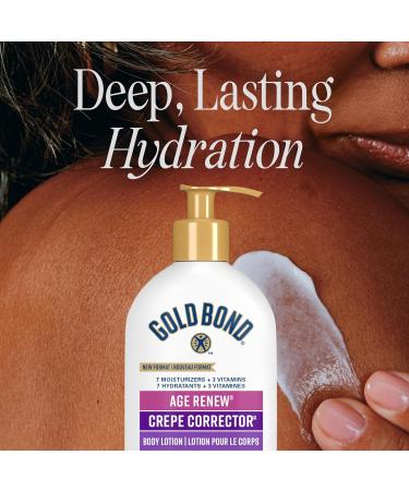 Gold Bond Age Renew Crepe Corrector Body Lotion 396g Pump Crepey Skin Lotion With Omega Fatty Acids Antioxidants and Botanicals to Visibly Firm Tighten and Hydrate Dry Crepey Skin 396g 396 g (Pack of 1) - Buy Online on GoSupps.com
