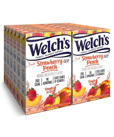 Welch's Singles To Go Water Drink Mix - Powder Sticks, Strawberry Peach, 0.48 Ounce (Pack of 12)