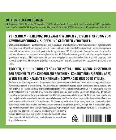 Dill seeds (500g) 100% natural dill seeds cucumber no additives vegan - Buy Online on GoSupps.com