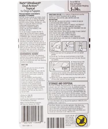 Hartz UltraGuard Dual Action Flea & Tick Topical Treatment | 6 Month Protection | 5-14 lb Dogs - Buy Online on GoSupps.com