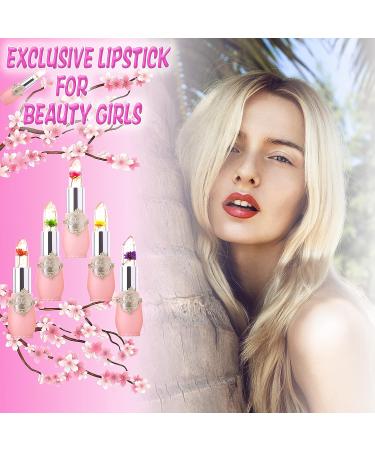 7Pcs Color Changing Lipstick Set | Magic Crystal Flower Jelly Lip Gloss | Long Lasting Moisturizing Lip Balm | pH Clear Temperature Lipsticks | Ideal Gift for Women | RED+GREEN - Buy Online on GoSupps.com