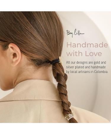 By Lilla Halo Ponytails Set of 3 Hair Tie Bracelets - Black/Starfish - No Crease Hair Ties for Women - Buy Online on GoSupps.com