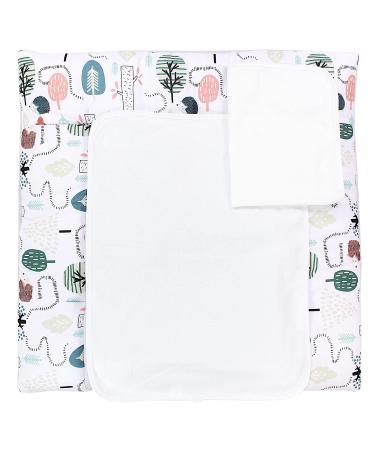 Tuptam wrap edition including 2 terry trains Model Mar02579 color: hedgehog in the forest / mint size: 76 x 76 cm hedgehog in the forest / mint 76x76 cm (1 Pack)