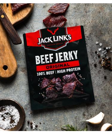 Jack Link's Beef Jerky Original 12 Pack - High Protein Snack Smoky Flavor Perfect for On-the-Go | 60g Each - Buy Online on GoSupps.com