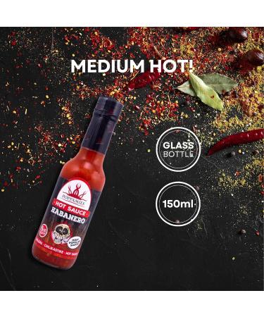 Poppamies Habanero Hot Sauce - Gluten Free Vegan 150ml | Medium Spicy 5/10 - Buy Online on GoSupps.com