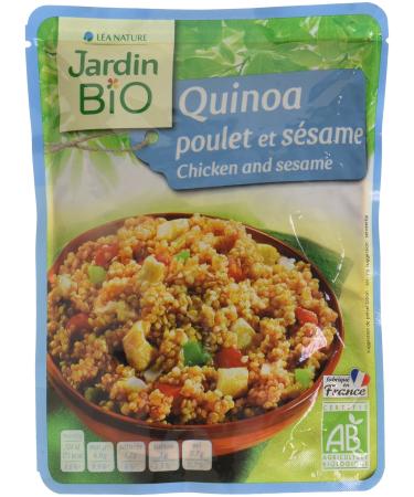 Jardin BiO tic - Boulgour Quinoa Chicken oriental style - organic - Salty - AB certified - 220g bag - Pack of 3