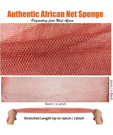 Authentic African Net Sponge | Exfoliating Bath Cloth & Body Scrubber - Pink | International Shipping - Buy Online on GoSupps.com